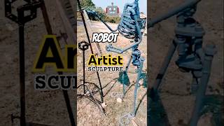 🤖 Robot Artist Sculpture From Factory Waste to Masterpiece ♻️🌎 EcoArtRevolution [upl. by Haldas]