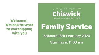 Chiswick SDA Church  Family Service [upl. by Nerti]