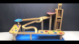 Board Game Marble Labyrinth from Cardboard with an elevator How to Make Amazing Game [upl. by Prendergast688]