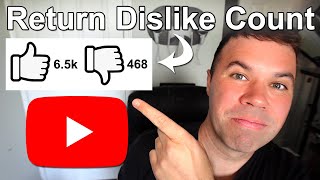 How To Restore Dislikes on YouTube  Turn Dislike Count Back On [upl. by Stephi]