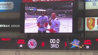 Huntsville Havoc vs Quad City Storm 33019 3 Stars of the Game with Powers interview [upl. by Lad921]