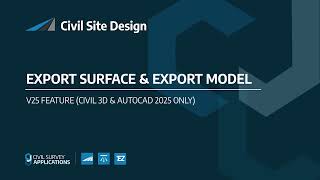 Civil Site Design  Export Surface and Export Model [upl. by Llenrahc]