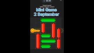 Mini Game Today 2 September How To Solve Mini Game Puzzle in Hamster Kombat 100 SOLVED [upl. by Ialokin584]