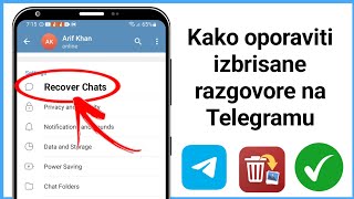 Kako oporaviti izbrisanu telegram poruku razgovore slike video zapise [upl. by Anevad]