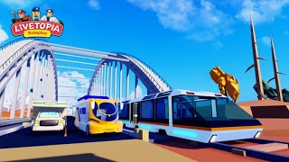 Train station in Livetopia  Roblox [upl. by Moguel]