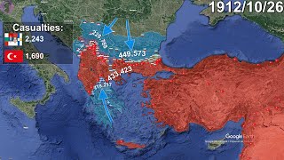 The First Balkan War using Google Earth [upl. by Lenhart]