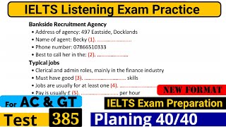 IELTS Listening Practice Test 2023 with Answers Real Exam  385 [upl. by Nylassej]