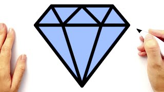 How to draw a beautiful diamond blue diamond [upl. by Candra472]