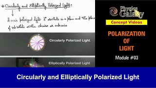 Class 12 Physics  Polarization of Light  3 Circularly amp Elliptically Polarized Light  JEE amp NEET [upl. by Orv]