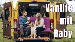 Camper mit HOLZOFEN  ROOM TOUR  VANLIFE MIT BABY  Fiat Ducato Van Ausbau [upl. by Adahs]