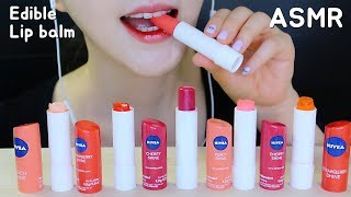 EDIBLE LIP BALM ASMR EDIBLE LIP BALM PRANK ASMR JELLY ASMR 먹는 립밤 먹방 ASMR 食用リップクリーム [upl. by Alrahc]