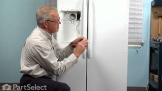 Refrigerator Repair  Replacing the Dispenser Door Recess Crank GE Part  WR17X10706 [upl. by Nodnarb229]