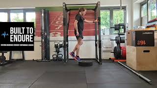 Eccentric drop calf raises  single leg  Strength training for endurance athletes [upl. by Eedissac276]