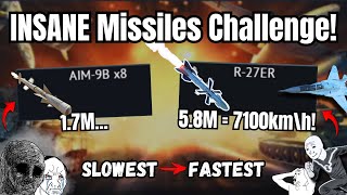 From SLOWEST to FASTEST missiles in WT Challenge🔥Aviation edition  Something is wrong with them💀 [upl. by Rinum834]