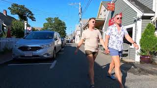 Walking on Commercial Street in Provincetown to the Boatslip Tea Dance Saturday August 6 2022 [upl. by Elodie125]