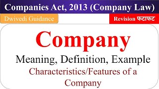 Companies Act 2013 Companies act Characteristics of Companies company law revision mba bcom [upl. by Bertha35]