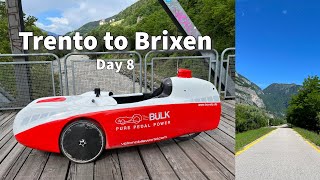 Velomobile Tour Europe 2024 Day 8 Trento to Brixen Eisacktal Radweg [upl. by Sharyl344]