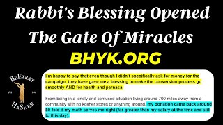 OHR Rabbis Blessing Opened The Gate Of Miracles In My Life [upl. by Dagnah784]