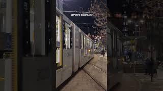 Manchester Metrolink Tram  St Peters Square  Evening View manchester [upl. by Asira]