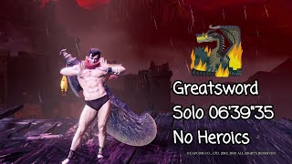 MHWIB Greatsword Solo Fatalis 0639quot35 No heroics [upl. by Yrred358]