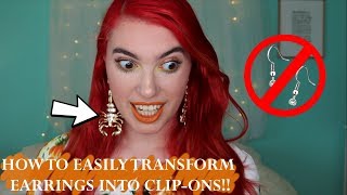 How to Transform Earrings into ClipOns [upl. by Barrington641]