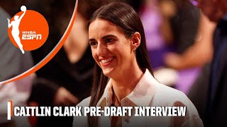 Caitlin Clarks PreWNBA Draft Interview on transitioning to the pros amp more 🏀  WNBA Countdown [upl. by Eanerb899]