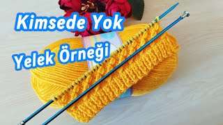 KOLAY YELEK ÖRNEĞİ  YELEK MODELİ örgü yelek yelekörneği knitting crochet [upl. by Asfah]