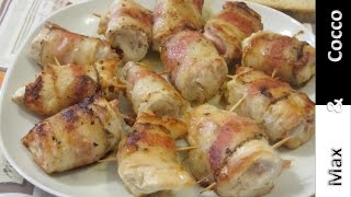 Involtini di pollo farciti con prosciutto e provola  Ricetta sfiziosa [upl. by Kaplan]