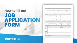 How to Fill Out Job Application Form Online  PDFRun [upl. by Devinna533]