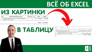 Получить данные из картинки в таблицу Excel [upl. by Svirad888]