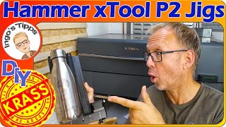 xTool P2 CO2 Laser Erhöhung amp Rotary Setup – Sicherheit mit dem Feuerschutzset  IngosTipps [upl. by Nester]