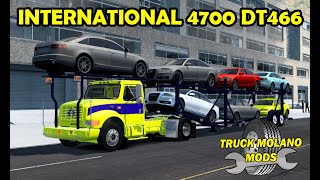 ENFRENTANDO RUTAS PELIGROSAS A BORDO DEL INTERNATIONAL 4700 DT466 AMERICAN TRUCK SIMULATOR [upl. by Nallak93]