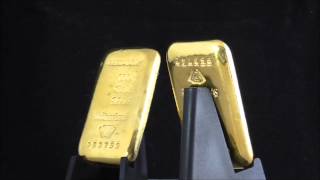 Metalor 100 Gram Cast Gold Bar 9999 [upl. by Dnaleel]