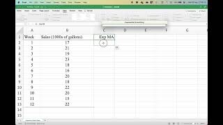 Developing Exponential Moving Average Model in Excel [upl. by Yeo]