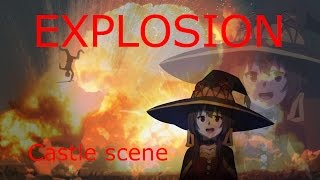 Konosuba  Megumin castle explosion scene full [upl. by Ligetti]