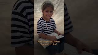 Palestinian girl reading Quran😰palestine sadstatus [upl. by Roy]