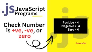 JavaScript Project  JavaScript program to check Number is Positive Negative amp Zero  Program 08 [upl. by Jeremy]