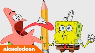 SpongeBob  SpongeBob e Patrick sono intrappolati nella Dimensione Scarabocchio  Nickelodeon Italia [upl. by Norehc]