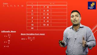 Mean Deviation from Mean Grouped and Ungrouped data [upl. by Padegs]