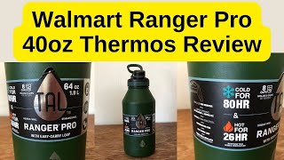 Walmart Ranger Pro 40 oz Green Thermos by Tal Review [upl. by Damick]