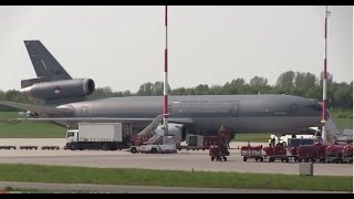 ✈HD NAF DC1030 VERY CLOSE KDC10  Koninklijke Luchtmacht  Taxi amp Takeoff  Hamburg [upl. by Ehsiom980]