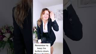 How to style mini leather skirt with a button  down shirt [upl. by Kemp548]