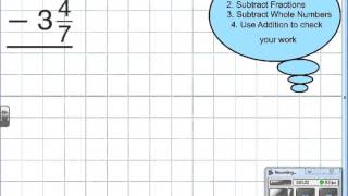Subtract Whole amp Mixed Numbers with Renaming [upl. by Enyrehtak]