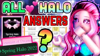 All ANSWERS To Win The SPRING 2022 HALO Valentine Stories Royale High Roblox [upl. by Stanleigh551]