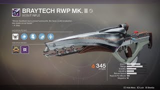 Destiny 2  Nascent Dawn 25 Full Quest Chain Braytech RWP Mk II Scout Rifle Reward [upl. by Cornall]