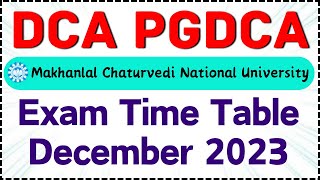 😱 DCA PGDCA Exam Time Table December 2023  DCA PGDCA Imp Question  dca pgdca [upl. by Hsirrehc955]