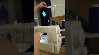 Threading The Janome 2000 CoverPro VPX Cover Stitch Machine [upl. by Nwatna]