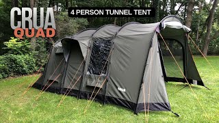 CRUA Quad 4 Person Tunnel Tent  Insulated Family Tent [upl. by Adneral854]