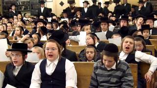 Tosh kids singing song for the Tosher Rebbe Motzei Shabbos Vayishlach 2013 [upl. by Ettenyl164]