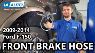 How to Replace Front Brake Hose 20092014 Ford F150 [upl. by Avie]